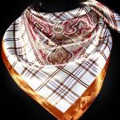Brown Fashion Scarf Satin Square Scarf 30% Silk 70% Polyester 36 Inch X 36 Inch / 45196-9964BRO