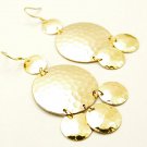 Gold Colored Earring Linear Drop Chandelier Drop Metal Casting 3 Inch Drop 32528-7860GDGOD