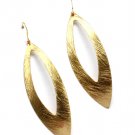 Gold Colored Earring Fish Hook Metal Casting 3 Inch Drop 32528-75291MGGOD