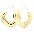 Gold Colored Earring Pin Catch Metal Casting Heart 2 Inch Drop 32528-31808GDGOD