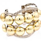 Gold Colored Bracelet Cuff Oversize Texture Texture 2 1 2 Inch Width 32228-04740TTGOD