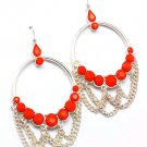 Coral Earring Linear Drop Metal Casting Bead 2 1 2 Inch Drop 2435-1023MSCOL