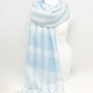 Blue Fashion Scarf 100% Rayon Scarf 18 Inch X 70 Inch + 3 1 2 Inch / 221627-014BLU