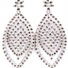 Purple Earring Post Earring Crystal Studs Leaves Metal Casting Texture 3 1.4 Inch D 219205-3126RDPUR