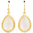 Clear Earring Fish Hook Formica Tear Drop Texture 20 Mm Drop 218195-16384MGCLR