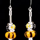 Yellow Earring Fish Hook BeadBead Bee 1 3 4 Inch Drop 210155-0867RDYEW