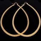 Gold Colored Earring Pin Catch Tear Drop Metal Casting Texture 2 3 4 Inch Drop 17135-22745GDGOD
