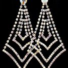Aurore Boreale Earring Post Earring Crystal Studs Multi Layered Prong Set 3 1 2 Inch 53535-9185RDABO