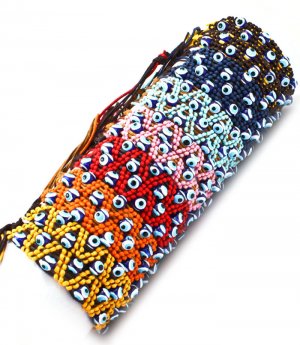 Multi Colored Bracelet Cord Adjustable Thread Evil Eye Interlaced 24 Pieces 6 1 2 Inc 48162-99467MLT