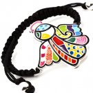 Multi Colored Bracelet Cord Britto Adjustable Painteded Angel 4712-5478RDMLT