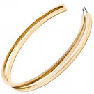 Gold Colored Earring Post Earring Metal Casting Hoop Earring Angled Edges 2 3 4 Inc 32528-33319GDGOD