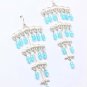 Blue Earring Linear Drop Metal Casting Bead 3 Inch Drop 25185-1130MSBLU