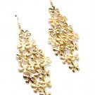 Gold Colored Earring Linear Drop Metal Casting Fish Hook 3 Inch Drop 25185-1122MGGOD