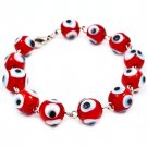 Red Bracelet Bead Lobster Clasp Evil Eyes 3 Inch Extension 10 Mm Width 7 Inch Lo 219202-1000210RDRED