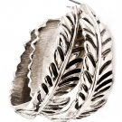 Silver Colored Earring Post Earring Metal Casting Leaf Texture 1 3 4 Inch Drop 1995-99656ASSIV