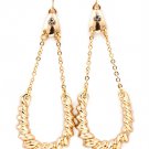 Clear Earring Fish Hook Metal Casting Crystal Stud 3 1 2 Inch Drop 1995-99535GDCLR