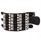 Black Hair Accessories Hair Pin Crystal Studs Formica Prong Set 3 Inch Width / 53832-156BLK