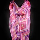 Pink Fashion Scarf Diamond Dazzle Scarf 100% Polyester 31 Inch X 71 Inch / 221628-087PNK