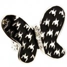 Clear Ring Adjustable Stretch Butterfly Crystal Studs Texture Enamel 1 1 4 Inch Tal 216918-3454RDCLR