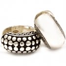 Silver Colored Earring Pin Catch Crystal Studs Double Sided Earring Texture 18 Mm D 210155-0877ASSIV