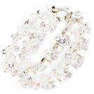 Clear Earring Pin Catch Hoop Metal Casting Acrylic Stones Interlaced 2 1 2 Inch Drop 53532-547SVCLR