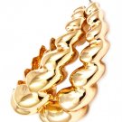 Gold Colored Earring Post Earring Metal Casting Cresent 2 Inch Drop 1995-99511GDGOD