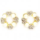 White Earring Post Earring Faux Pearl Crystal Studs Hearts 20 Mm Drop 25185-5412GDWHT