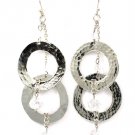 Silver Colored Earring Fish Hook Metal Casting Beads Metal Rings Layered Metal Chain 25185-3019RDSIV