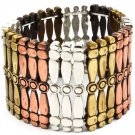 Multi Colored Bracelet Stretch Texture Charms Patterns 1 3 4 Inch Width 21692-3136THMLT