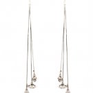 Silver Colored Earring Post Earring Linear Drop Metal Casting Eye Hand Of Fatima Te 210155-0953RDSIV