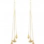 Gold Colored Earring Post Earring Linear Drop Metal Casting Eye Hand Of Fatima Text 210155-0953GDGOD