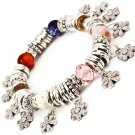 Multi Colored Bracelet Bangle Charm Mixed Bead Flowers Rondelle Acrylic Stones Tex 210152-03087RDMLT