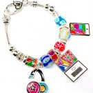Multi Colored Bracelet Link Charm Computer Phone HeadphoneBeads 1 1 4 Inch Drop 8  210152-02901ASMLT