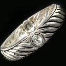 Clear Bracelet Stretch Glass Stones Texture 15 Mm Width 210152-02690ASCLR