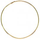 Gold Colored Necklace Metal Casting Omega Chain 4 Mm Width 20 Inch Long 19914-0420GDGOD