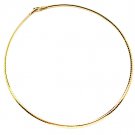 Gold Colored Necklace Metal Casting Omega Chain 4 Mm Width 16 Inch Long 19914-0416GDGOD