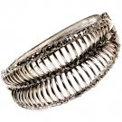 Black Bracelet Hinge Crystal Studs Texture 1 1 4 Inch Width 11632-1028BNBLK