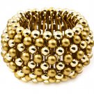 Gold Colored Bracelet Stretch Metal Casting 1 3 4 Inch Width 219102-9050GDGOD