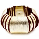Brown Bracelet Stretch Metal Casting Fabric 1 1 4 Inch Width 219102-9054GDBRO