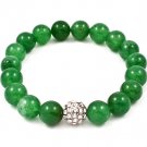 Green Bracelet Stretch Bead Fireball Acrylic 9 Mm Width 219202-250110GRN