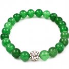 Green Bracelet Stretch Bead Fireball Acrylic 7 Mm Width 219202-25018GRN