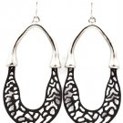 Black Earring Fish Hook Metal Casting 2 Inch Drop 23145-0248TTBLK