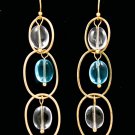 Turquoise Earring Linear Drop Fish Hook Bead Oavl Metal Casting Acrylic Stones Matt 28115-99131MGTUQ
