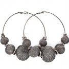 Clear Earring Pin Catch Oversized Bead Metal Casting Hoop Mesh Ball Rondelle 3 1 2 In 53536-021BNCLR