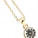 Clear Necklace Pendant Glass Stone Faceted 15 Mm Drop 18 Inch Long 113114-1040GDCLR