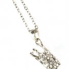 Clear Necklace Pendant Crown Crystal Studs Texture Studs All Around 15 Mm Pendant 1 113114-1106RDCLR