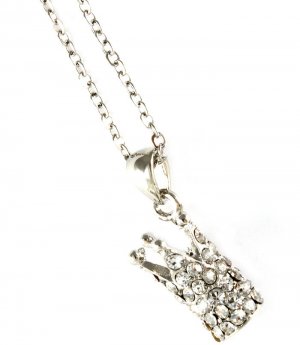 Clear Necklace Pendant Crown Crystal Studs Texture Studs All Around 15 Mm Pendant 1 113114-1106RDCLR