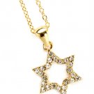 Clear Necklace Pendant Crystal Studs Star 15 Mm Pendant 18 Inch Long 113114-1125GDCLR