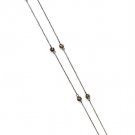 Black Necklace Long Necklace Fireball Crystal Studs Beads 31 Inch Long 113114-99100BNBLK