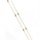 Clear Necklace Long Necklace Fireball Crystal Studs Beads 31 Inch Long 113114-99100GDCLR
